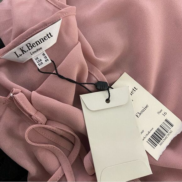 NWT New L.K. Bennett London Eloise black lace dress UK 16 US 12 - Picture 7 of 9